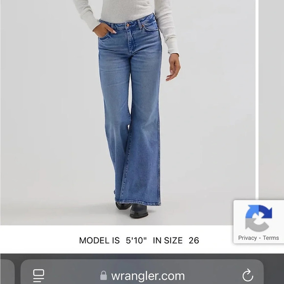 Brand new wrangler jeans dark wash high waisted flare bootcut style size 28x34! - Picture 11 of 11